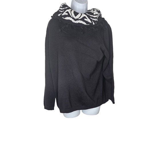 The Unbranded Brand Sweaters - Black Southwestern Fringe Shawl Collar Sweater Boho Western S/M Boho Western